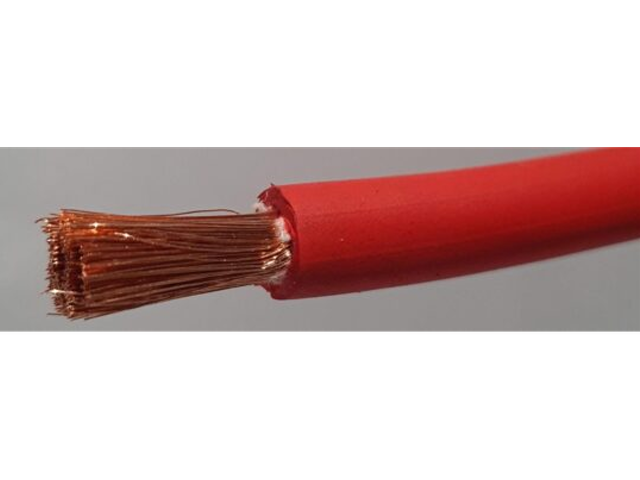 Accu/ Startkabel, PVC, rood, rol, 50 m, 25 mm2 NETTOPRIJS, ZOLANG DE VOORRAAD STREKT 