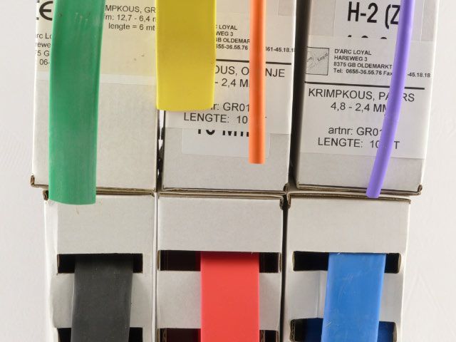 Krimpkous, 4.8 - 2.4 mm, groen/geel, 9.5 m in dispenserbox