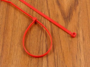 Kabelbinders, ROOD, zak 100 st, 300x4,8mm