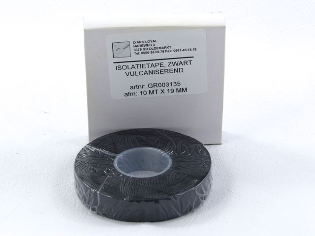 Vulcaniserende tape, 19 mm, zwart, rol 10 m