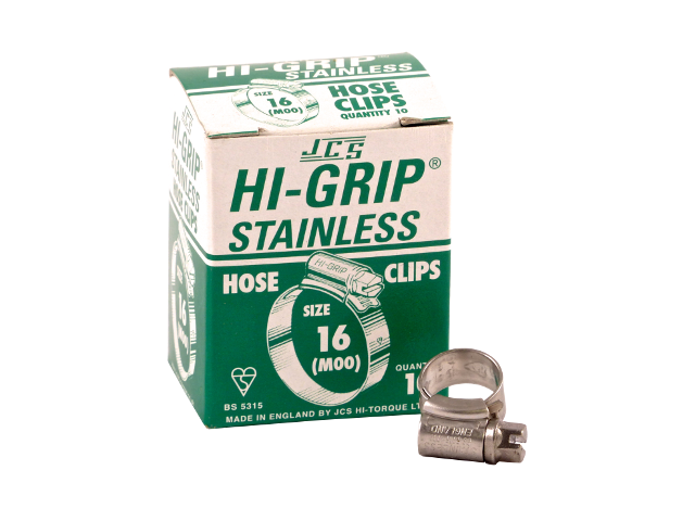 Hi-Grip slangklem, RVS, no. 16, voor 11-16 mm, inh. doos 10 st.