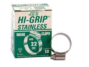 Hi-Grip slangklem, RVS, no.  22, voor 14-22 mm, inh. doos 10 st.