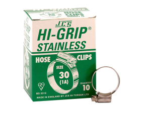 Hi-Grip slangklem, RVS, no.  30, voor 22-30 mm, inh. doos 10 st. 
