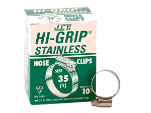Hi-Grip slangklem, RVS, no.  35, voor 25-35 mm, inh. doos 10 st.