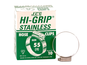 Hi-Grip slangklem, RVS, no.  55, voor 40-55 mm, inh. doos 10 st.