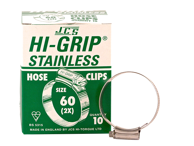 Hi-Grip slangklem, RVS, no.  60, voor 45-60 mm, inh. doos 10 st.