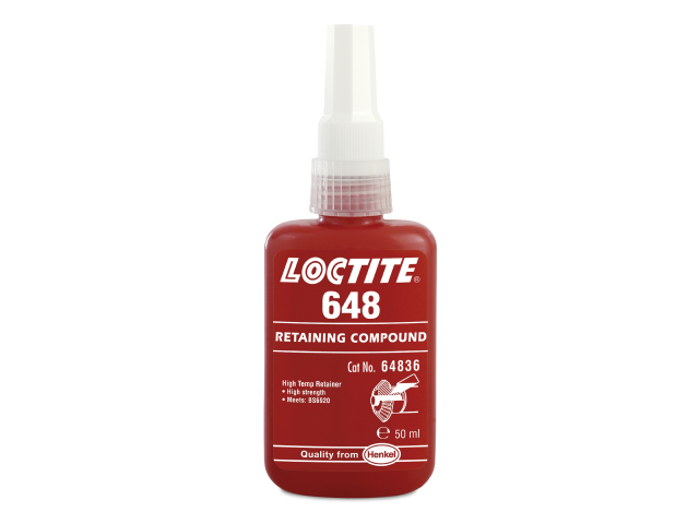 Loctite 648, High Temp.Borgmiddel, flacon, 50 ml