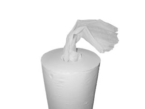 Gele Merk Papierrol, 100% cellulose, 2-lgs, 24cm/ 380 m, 2 rollen