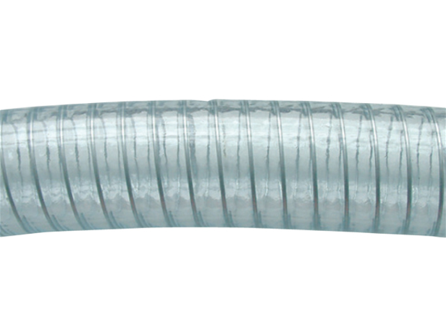 Spoeliflex - T,  slang, transparant, stalen spiraal, rol, 50 m, ø 8 mm